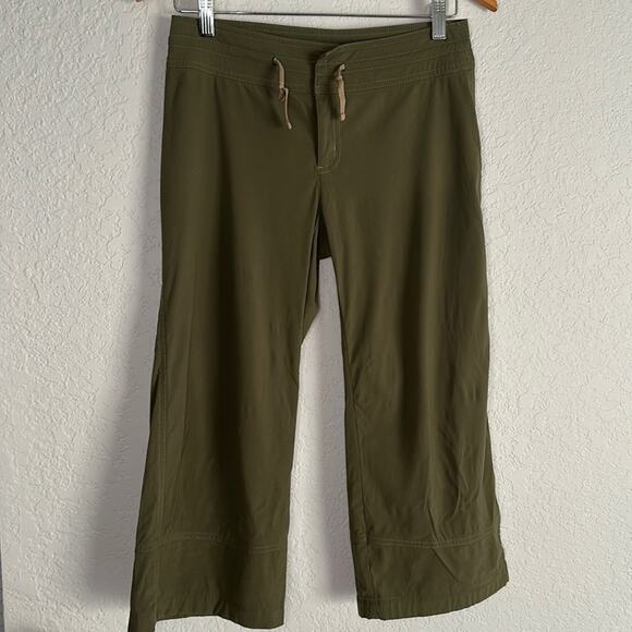 Lucy Olive Green Crop Stretchy Athletic Pants Drawstring Yoga Loungewear Size XS - Picture 1 of 6